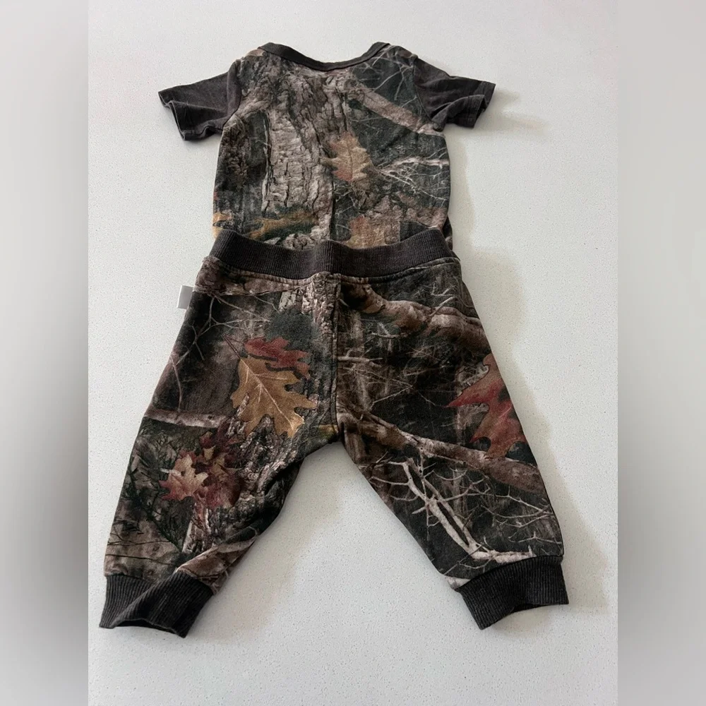 Bass Pro Outdoor Kids Camo‎ Camouflage 2 Piece Set Size 9 Month